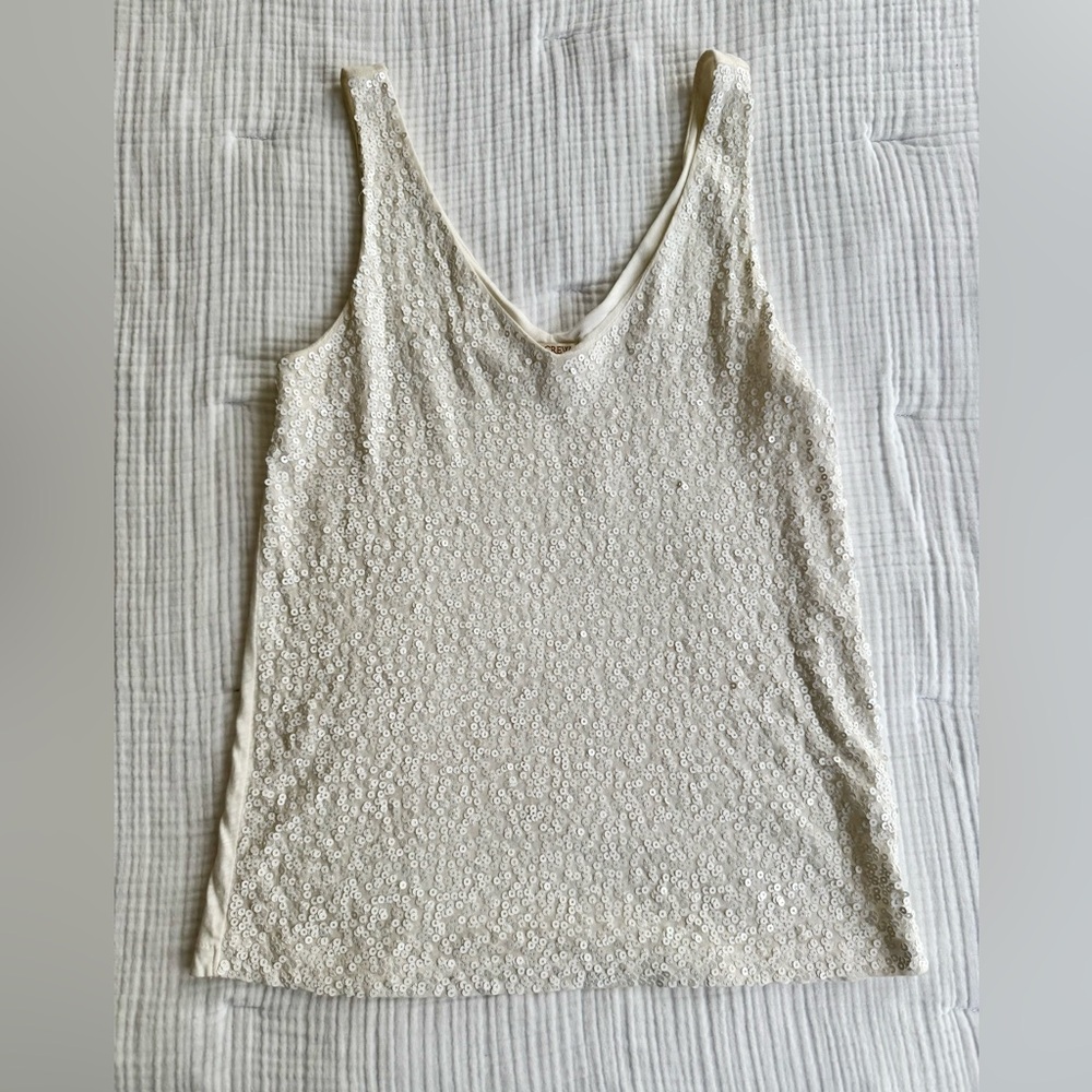 J.Crew Cream Sequin Blouse